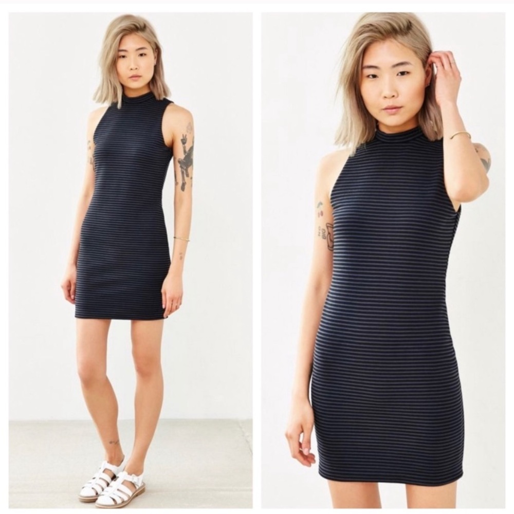 Silence+Noise High Neck Mini Dress. Size Medium.